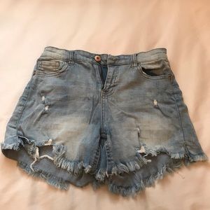 “Vanilla Star” Ripped Jean Shorts